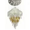 Aurelia Hand-Made Glass Feather Chandelier | Modern Cascading Amber Glass Pendant Light thumbnail 1