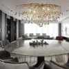 Branching Brass & Teardrop Glass Chandelier | Organic Tree-Form Suspension thumbnail 2