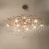 Branching Brass & Teardrop Glass Chandelier | Organic Tree-Form Suspension thumbnail 3