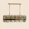 Crown Crystal Ring Chandelier | Tiered Gold & Crystal Statement Light thumbnail 1