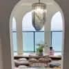 Crystal Ring Pendant Light | Modern Steel & Crystal Accent thumbnail 2