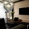 Crystal Ring Pendant Light | Modern Steel & Crystal Accent thumbnail 3