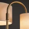 Curva Brass Floor Lamp | Arc Linen Shade Accent Light thumbnail 2