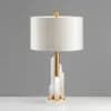 Alabaster Stone & Brass Table Lamp | Natural Stone Accent Light thumbnail 2