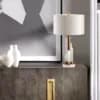 Alabaster Stone & Brass Table Lamp | Natural Stone Accent Light thumbnail 4