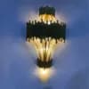 Mirror Gold Tube Wall Sconce | Polished Steel & Crystal Detail thumbnail 2