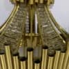 Mirror Gold Tube Wall Sconce | Polished Steel & Crystal Detail thumbnail 5