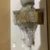 Mirror Gold Tube Wall Sconce | Polished Steel & Crystal Detail thumbnail 6