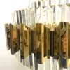 Modern Crystal Ring Chandelier | Stainless Steel & Crystal Flush Mount thumbnail 4