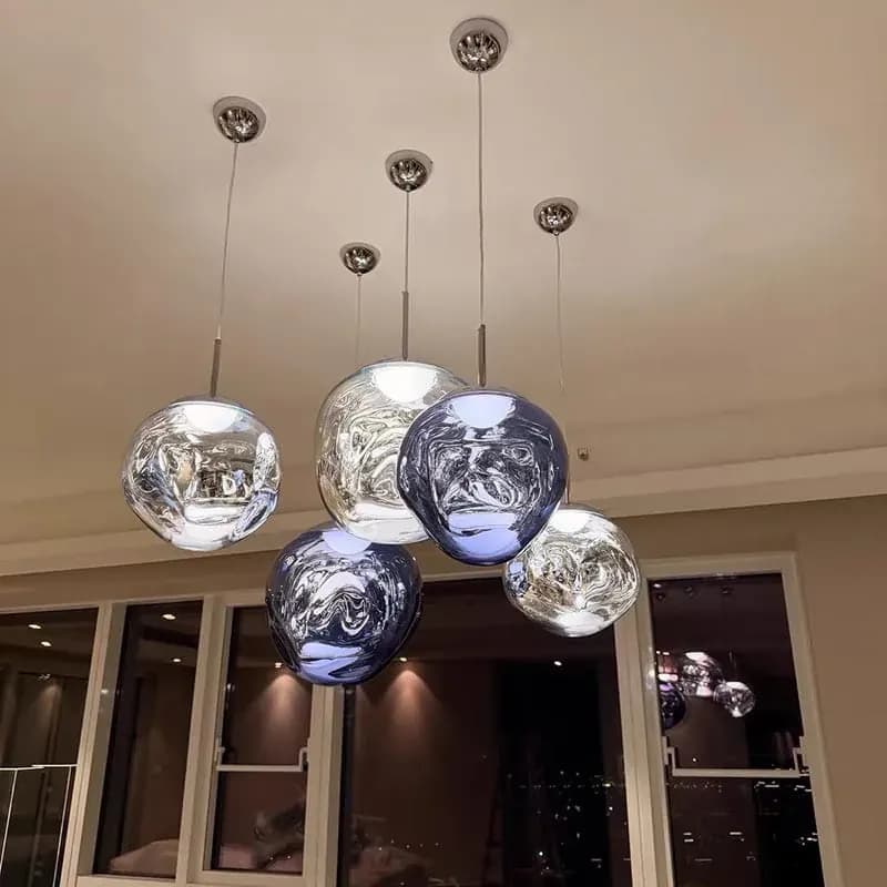 Lava Melt Molten Acrylic Pendant Cluster | Custom Modern Chandelier